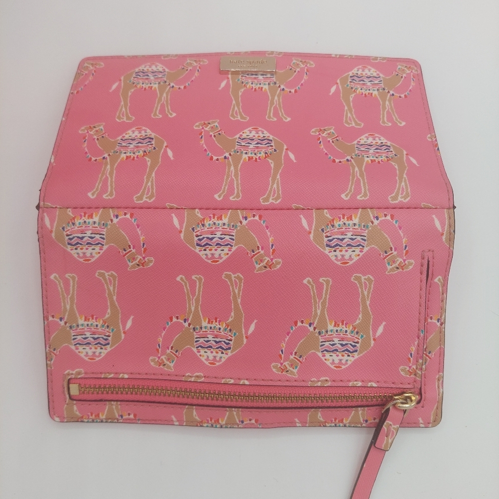 Kate spade Shopper Spice Things Up  camel canvas tote bag with matching … - Picture 2 of 6